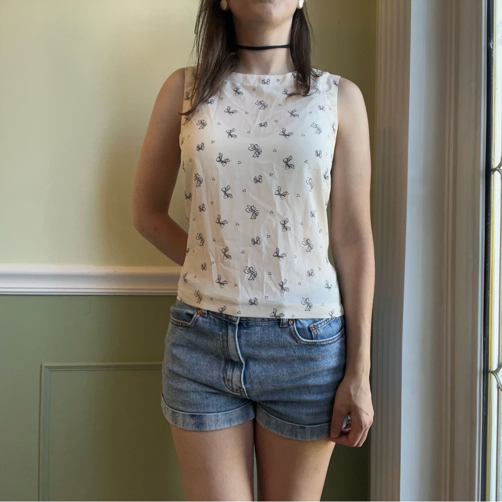 Forever 21 bow tulip tank top